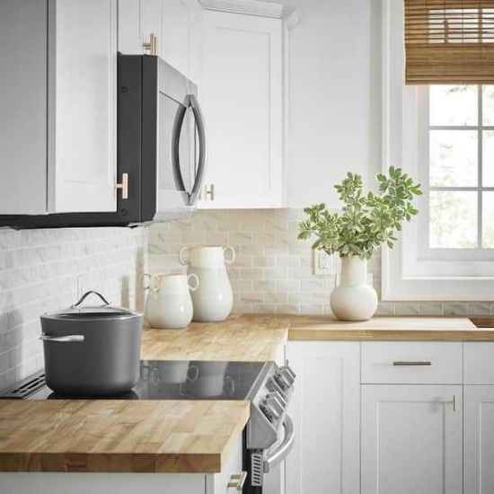 Havea Wood Butcher Block Countertop With Square Edge