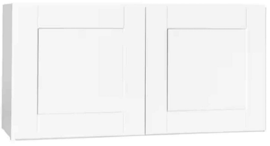 Shaker Assembled Wall Bridge Kitchen Cabinet in Satin White without Shelf