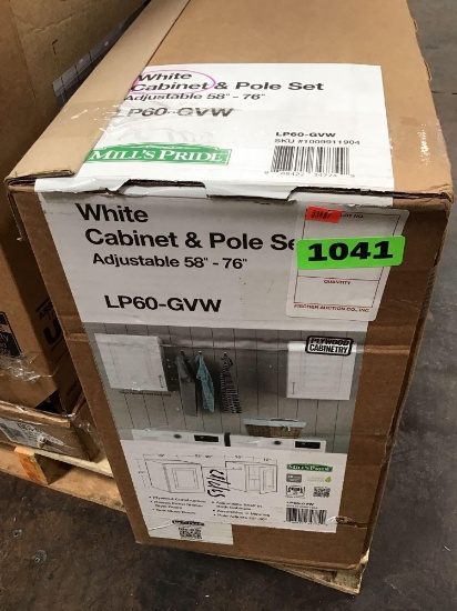 White Cabinet & Pole Set