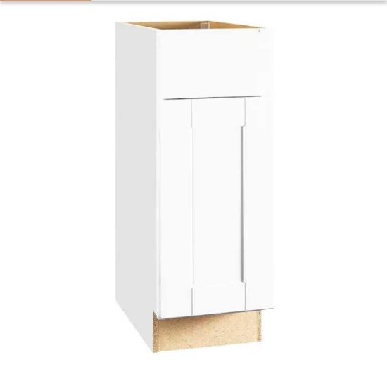 Hampton Bay 12in. shaker base cabinet*Satin White*