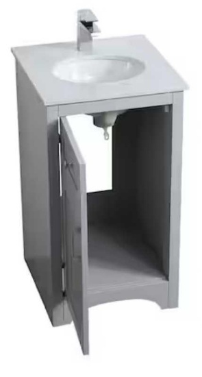 Timeless Home Single Sink Grey Vanity