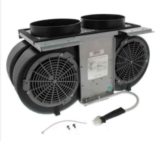 Zephyr 1100 CFM Dual Internal with 2 Blowers, 8 Sones and 10 Inch Round Ducting