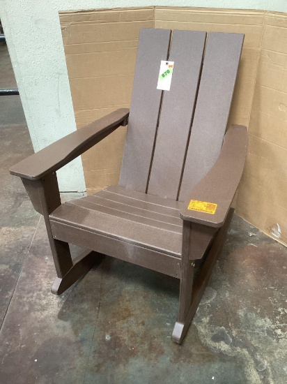 Westin Outdoor shoreside dark brown plastic outdoor rocking chair