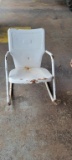 Antique White Metal Chair