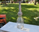 Original Glass Oil Jar with Mobiloil B Spout