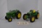 2 - John Deere 1/16th scale Tractors - 1 - Model R  & 1 - Model 6400 - No Boxes