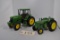 2 - John Deere 1/16th scale tractors - 1- Model R & 1-Model 7710 with Cab - No Boxes