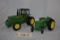 2 - John Deere 1/16th scale Tractors - 1-Model 4850 with Cab, duals & 1-Model R - No Boxes