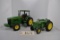 2 - John Deere 1/16th scale Tractors - 1-Model R & 1-Model 8110 with Cab - No Boxes