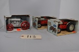 3 - Ertl Ford Tractors - 1/16th scale - 8N, NAA Golden Jubilee and Fordson tractor