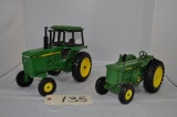 2 - John Deere 1/16th scale Tractors - 1 - 4450 with cab & 1-Model R - No Boxes