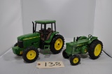 2 - John Deere 1/16th scale Tractors - 1- Model 7610 with Cab & 1-Model R - No Boxes