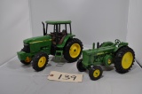 2 - John Deere 1/16th scale tractors - 1- Model R & 1-Model 7710 with Cab - No Boxes