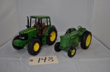 2 - John Deere 1/16th scale Tractors - 1-Model R & 1-Model 6320 with Cab - No Boxes