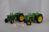 2 - John Deere 1/16th scale Tractors - 1-Model R & 1-Model 820 - No Boxes