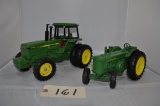 2 - John Deere 1/16th scale Tractors - 1-Model 4850 with Cab, duals & 1-Model R - No Boxes