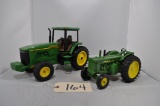 2 - John Deere 1/16th scale Tractors - 1-Model R & 1-Model 8110 with Cab - No Boxes