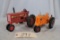 Farmall 1456 tractor & Minneapolis-Moline tractor (has damage) - 1/16th scale - no boxes