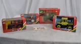Flat of 4 Assorted Britains Tractors - 1/32nd scale