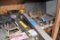 Assortment of Hammers, Metal Saws, Squares, Clamp & Toolbox