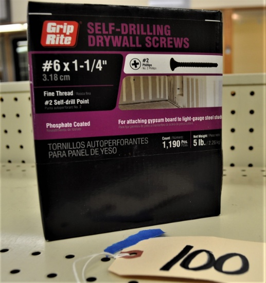 5 - 5lb Boxes of Grip Rite #6 x 1-1/4" Drywall Screws