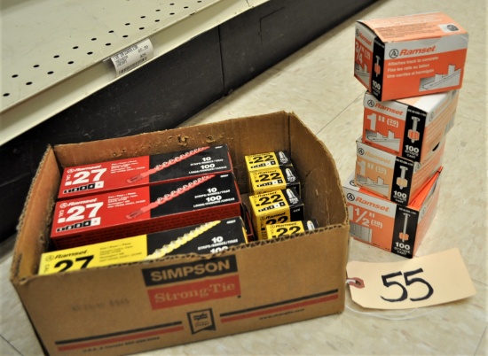 Flat of Ramset .27 Cal strips, .22 cal & Ramset Fasteners