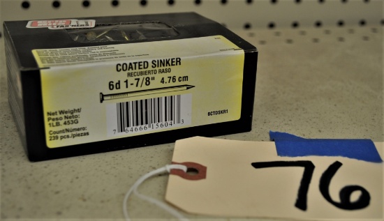19 - 1lb Boxes of Grip Rite 6D 1-7/8" Sinkers - Coated