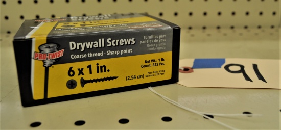 4 - 1lb Boxes of Pro Twist 6 x 1" Drywall Screws - Coarse Thread
