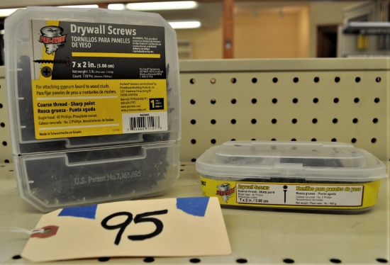 2 - 5lb & 4 - 1lb Boxes of Pro Twist 7 x 2" Drywall Screws - Coarse Thread