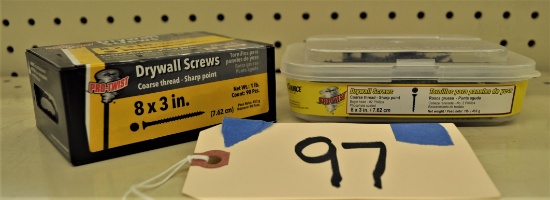 12 - 1lb Boxes of Pro Twist 8 x 3" Drywall Screws - Coarse Thread
