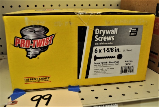 1 - 5,000 pcs. Box of Pro-Twist 6 x 1-5/8" Drywall Screws - Coarse Thread