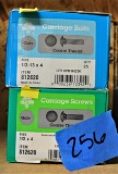 2 Boxes (Qty 25/box) of Hillman 1/2 x 4 Carriage Bolts - Galvanized