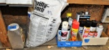 Assortment of Oil Absorbent, Spray paints, Carb/Choke Cleaner & Other Misc.