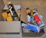 Box of Assortment Misc. Sprays & Spray Paint