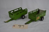 Flat of 2 Nylint Trailers - No Boxes