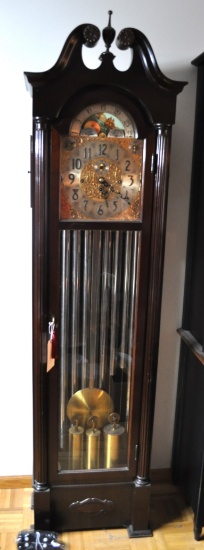 Herschede Grandfather Clock - 9-tube - 80-inch x 11-in