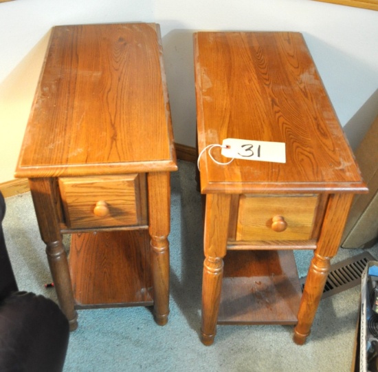 2 Anthony Solid Oak side tables