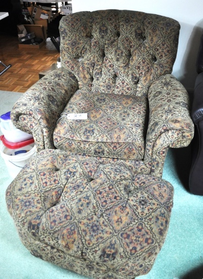 Chair with ottoman