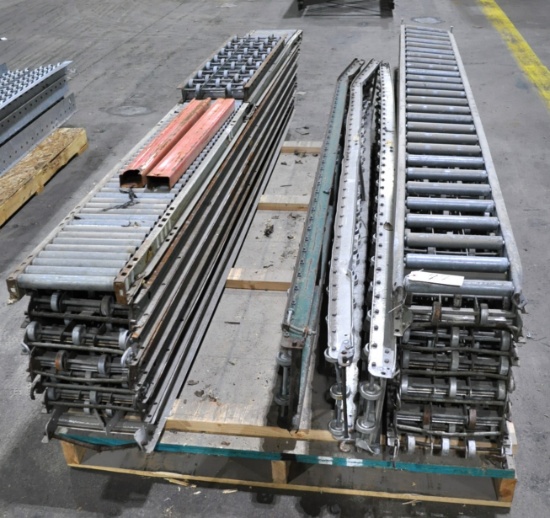 Assortment of Roller Conveyors - most are 1 ft x 10 ft