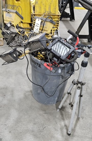 Garbage Can with Various Work Lights