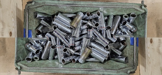 Hardware Bin of Numerous Deep Weld Sockets - Various Drive