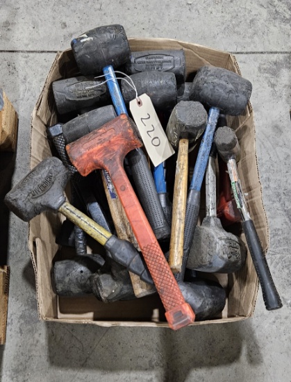 Box of various Rubber Mallets