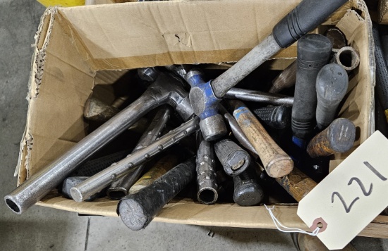 Assortment of ball peen hammers