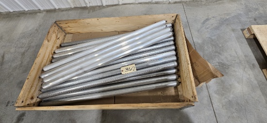 Approx. 25 1.9" Dia x 45" 16ga galvanized hex rollers