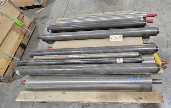 Pallet of various sized large rollers