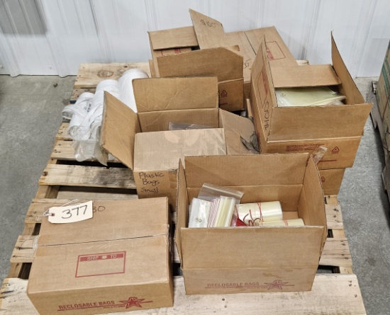 8 box of plastic resealable bags & 4 rolls garbage bags