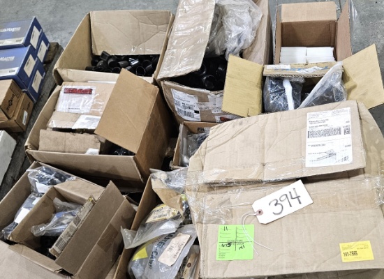 Pallet of various shaped and sized caps