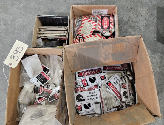 2 box of various Tag-out danger/warning tags
