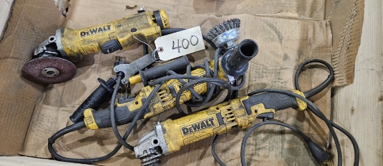 3 DeWalt angle grinders