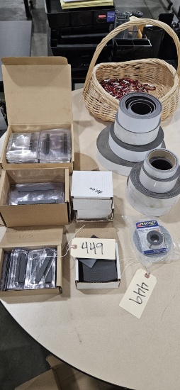 Boxes of misc. sized magnets and clips